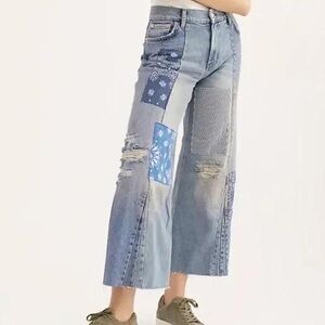Free People Heart of Gold Wide Leg Jeans